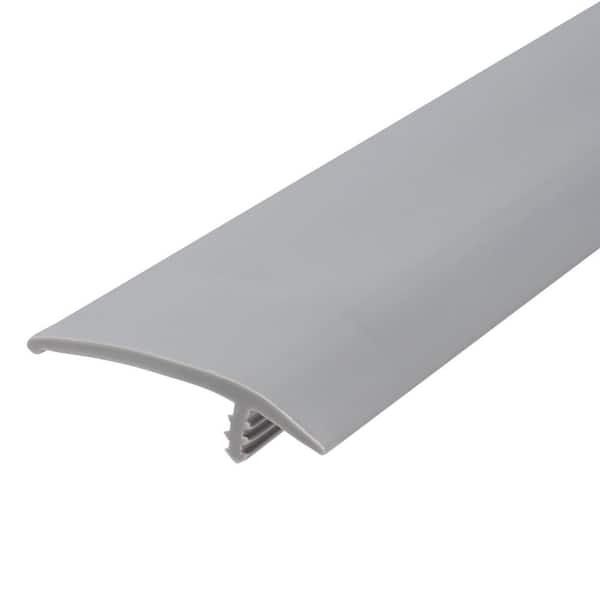 Outwater 1-1/2 in. Dove Grey Flexible Polyethylene Offset Barb Bumper Tee Moulding Edging 25 foot long Coil