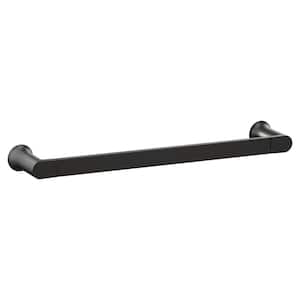 Genta LX 18 in. Wall Mounted Towel Bar in Matte Black