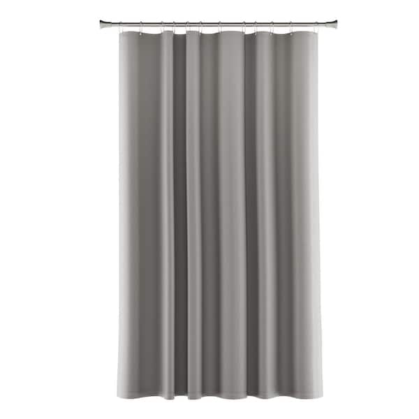 Zenna Home 72 in. W x 70 in. L Solid Waterproof Cotton Fabric Shower ...