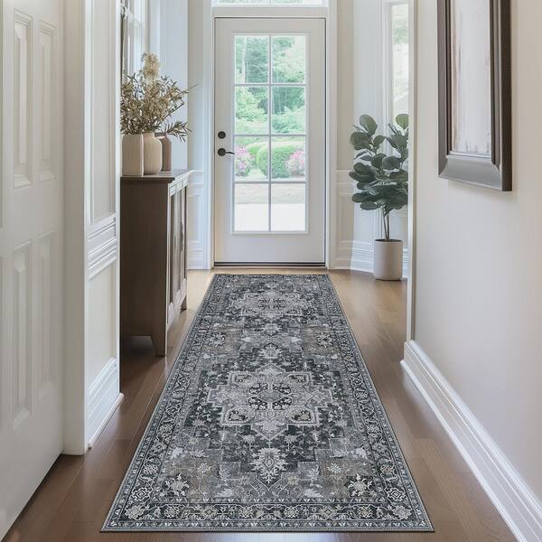 Limlok - Medallion Dark Drey 6 ft. x 9 ft. Persian Area Rug