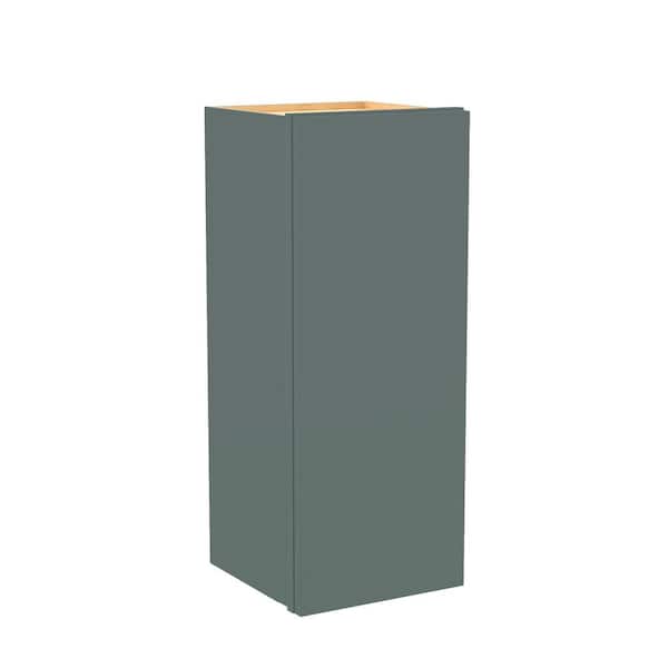 Hargrove 18 in. W x 12 in. D x 36 in. H Assembled Plywood Wall Kitchen Cabinet in Verdant Green with Soft Close