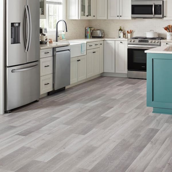 ALLURE Contact Polar Wood 6 in. W x 36 in. L Loose Lay Luxury Vinyl Plank  Flooring (36 sq. ft./case) G03918