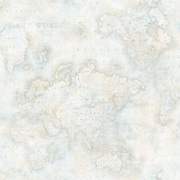 Chesapeake - Hardings Grey World Map Grey Wallpaper Sample