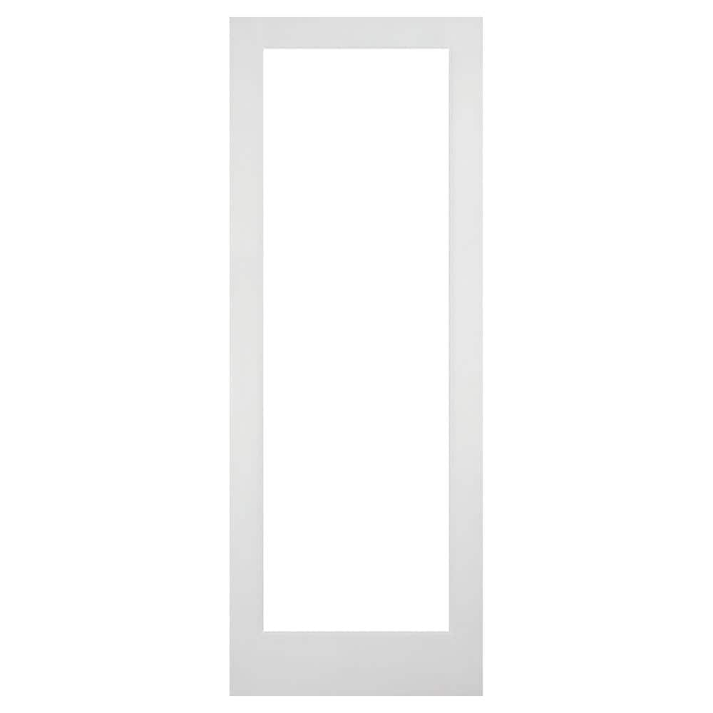 Builders Choice 30 in. x 96 in. Solid Core Full Lite Clear Glass Ovolo ...