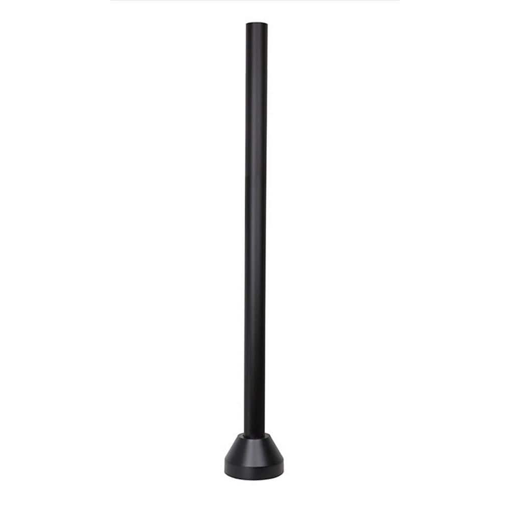 6-Foot Black Aluminum Surface Mount Lamp Post with Decorative Base
