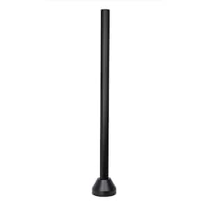 6 ft. Black Surface Mount Aluminum Lamp Post with Cast Aluminum Base and Decorative Cover Hardware Included