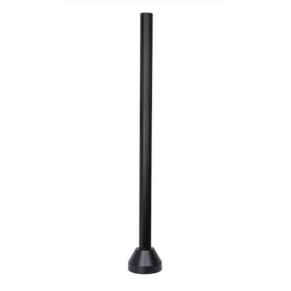 SOLUS 6 ft. Black Surface Mount Aluminum Lamp Post with Cast Aluminum Base and Decorative Cover Hardware Included
