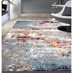 Moderns Shades Abstract Multi 3 ft. 3 in. x 5 ft. Area Rug