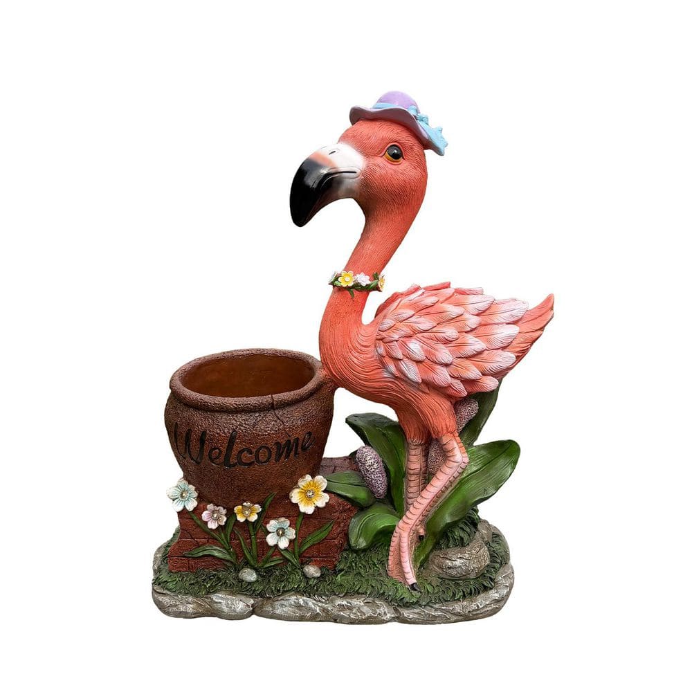 Outdoor Garden Sculpture Flamingo Flower Pot Planter-Unique Yard Statue Decoration, Interesting Law Outdoor Ornament price history on PriceWatchPro