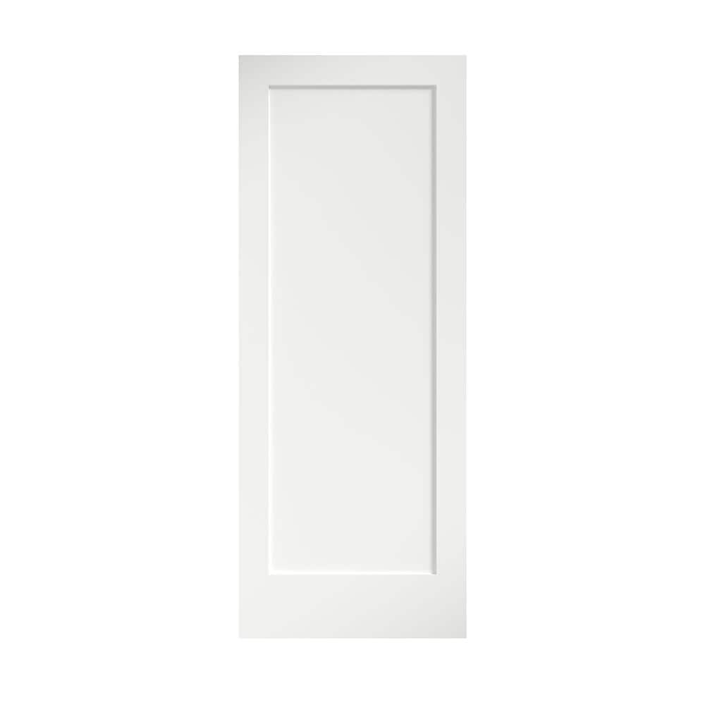 Primed White 80" x 36" Paneled Solid Wood Interior Door