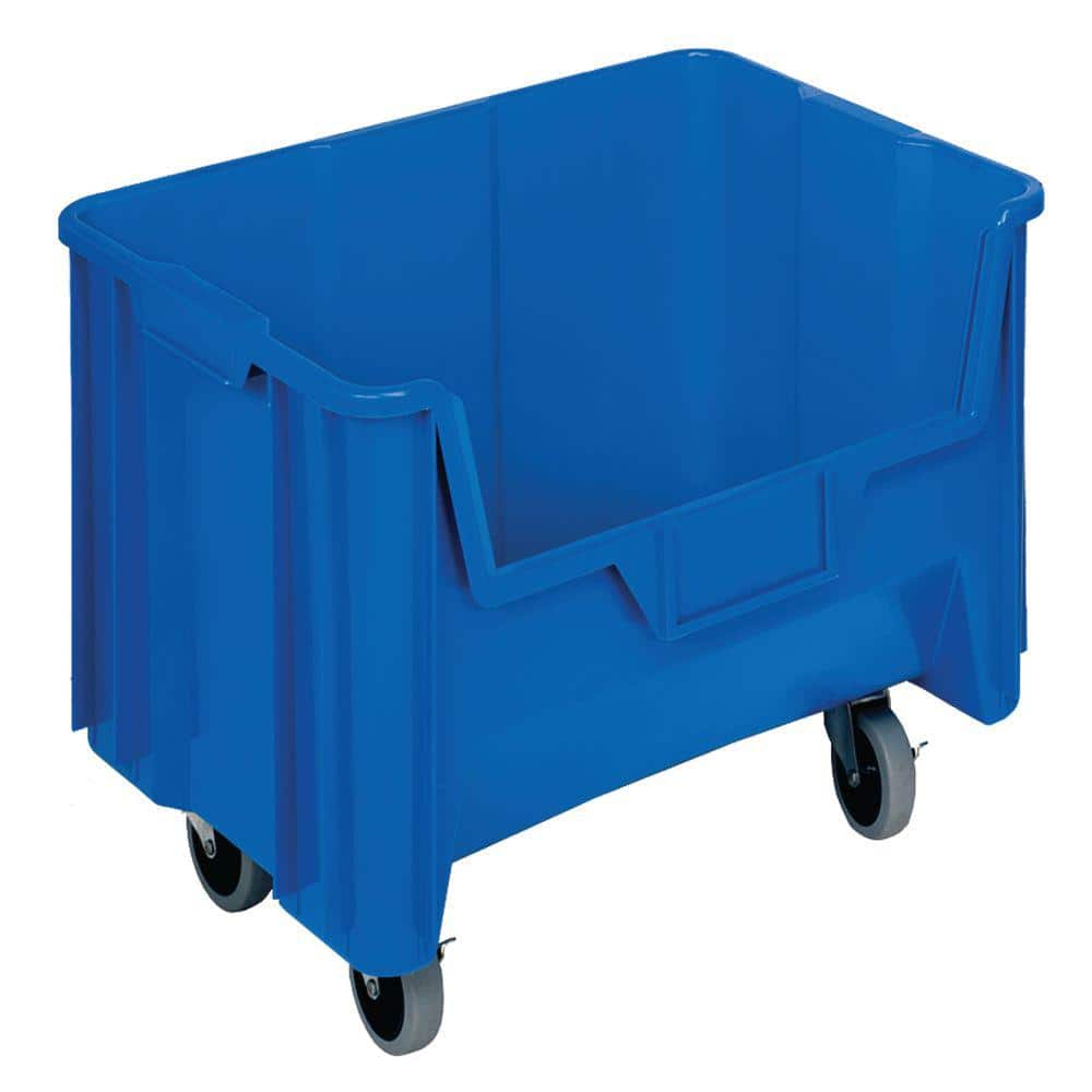 QUANTUM STORAGE SYSTEMS HeavyDuty Giant Stack Mobile 16Gal. Storage Tote in Blue (3Pack
