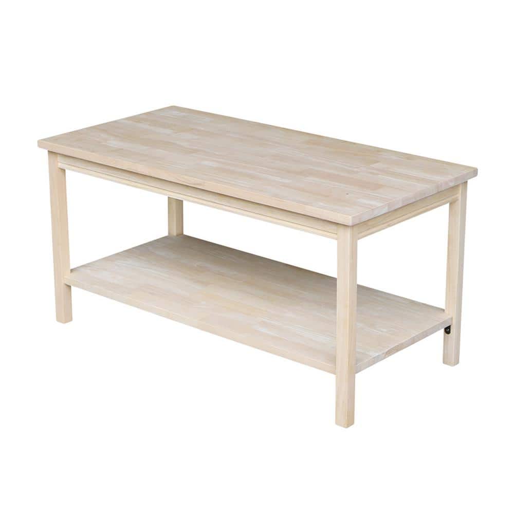 Portman 36 in. Unfinished Rectangle Wood Top Coffee Table price history on PriceWatchPro