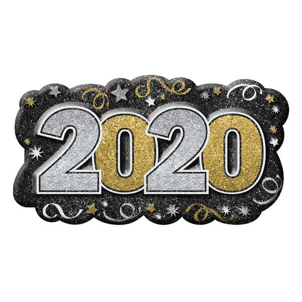 Amscan 18.4 in. x 39.5 in. New Year's 2020 Roaring 20's Giant Photo Prop Frame (2-Pack)