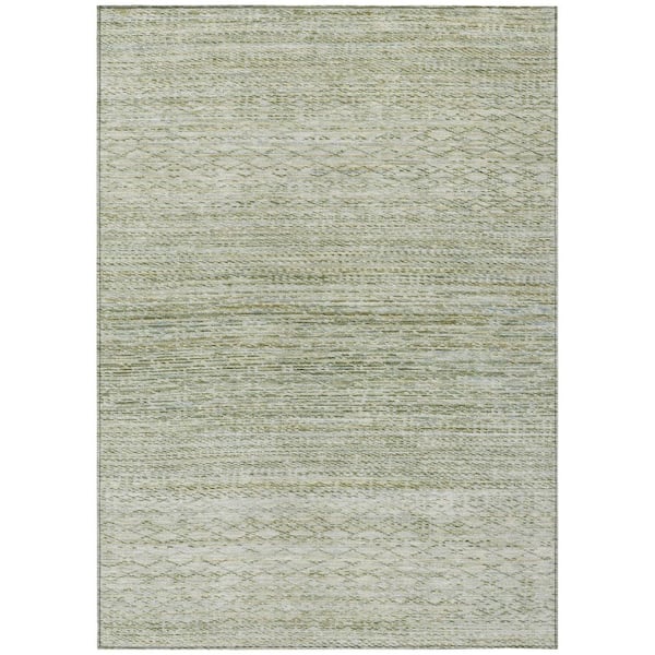 Chantille Machine Washable Indoor/Outdoor Abstract ACN2150 Sage 9 ft. x 12 ft. Area Rug