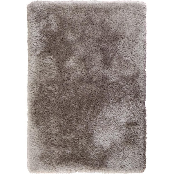 PRIVATE BRAND UNBRANDED Bazaar Glimmer Shag Grey 7 ft. 10 in. x 9 ft. 10 in. Area Rug
