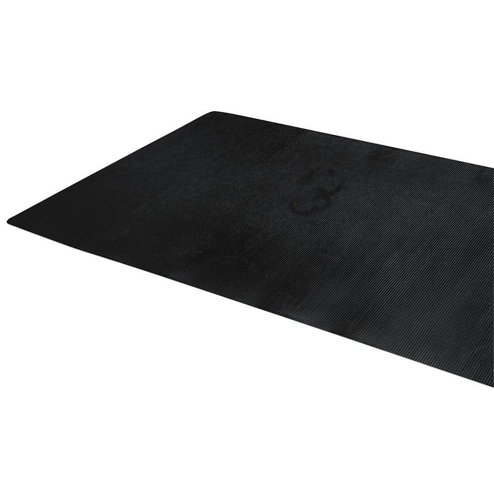 Black 36.5'' x 5.5'' Indoor/Outdoor Rubber Scraper Mat
