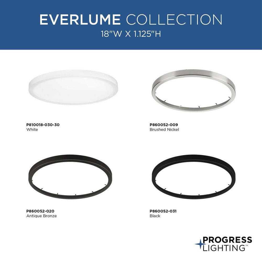 18-Inch White LED Glass Flush Mount Light
