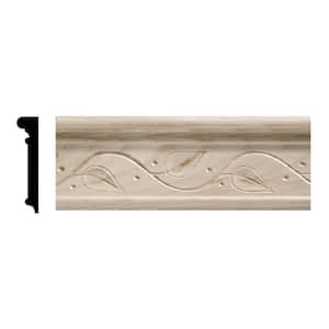 1925-4WHW . 562 in. D X 2.5 in. W X 47.5 in. L Unfinished White Hardwood Ivy Chair Rail Moulding