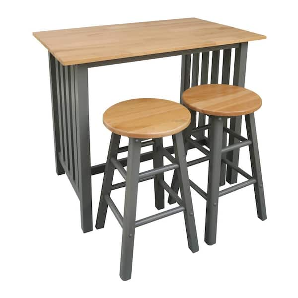 solid wood pub style table and chairs