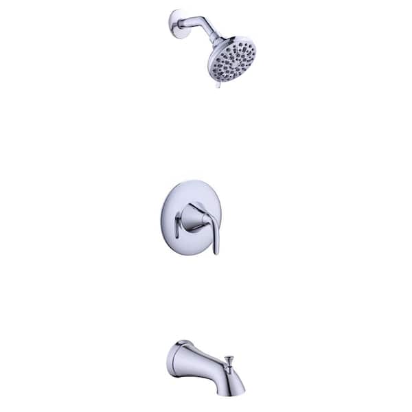 Glacier Bay Irena Single-Handle 6-Spray Tub and Shower Faucet in Polished Chrome (Valve Included)