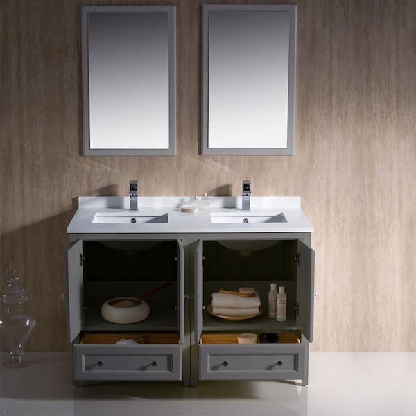 Quartz Stone Vanity Top, Double Sink 48 Inch Bathroom Vanity With Top