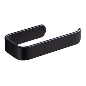 Black Self-Adhesive Wall Mounted Toilet Paper Holder with No Punching Tissue Roll for Bathroom and Kitchen
