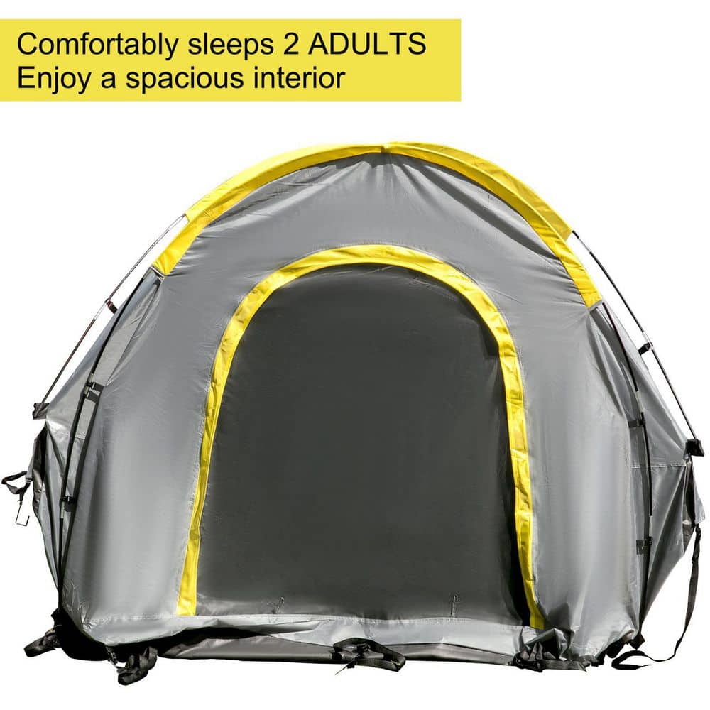 Gray and Yellow 2 Person Camping Tent with Carry Bag