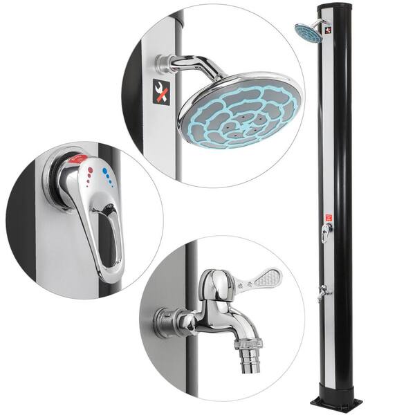 outdoor solar shower with base