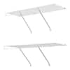 SKYSHALO Wire Shelf Kit, 3 ft., Set of 2, Wall Mounted Wire Shelves, Heavy-Duty Carbon Steel Hanging Shelf, Floating Shelves JSBCJ3YC2J000NQ1U001V0-SK0928