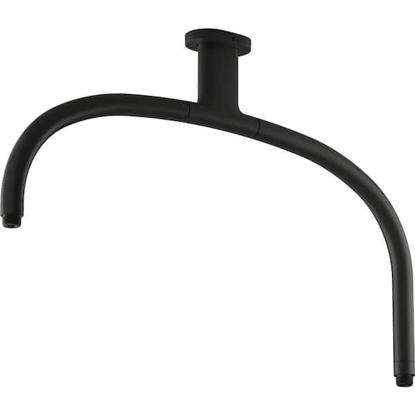 Black Bathroom Gooseneck Shower Arm Wall Mounted Shower Accessories Without  Head