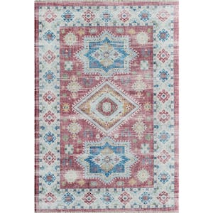 Isle Righteous Rosie Red 5 ft. x 7 ft. Transitional Vintage Area Rug