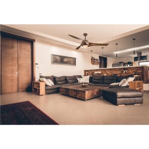 Artemis 58 in. Integrated LED Indoor Distressed Koa Ceiling Smart Fan with Light and Remote Control
