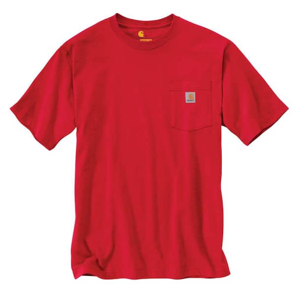Carhartt Men's Regular Large Red Cotton Short-Sleeve T-Shirt