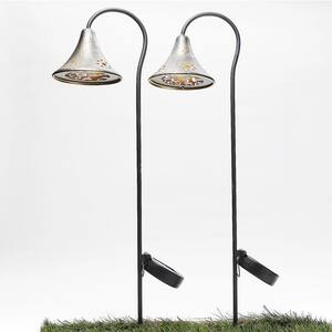 27 in. Hummingbird Solar Lanterns with Stake (2-Pack)