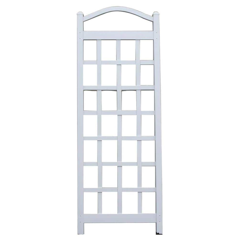 28 x 75 in. White Indoor Outdoor Garden Trellis Plant Support