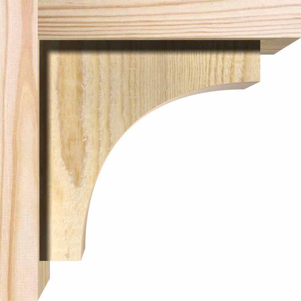 8" Natural Douglas Fir Rough Sawn Corbel with Backplate