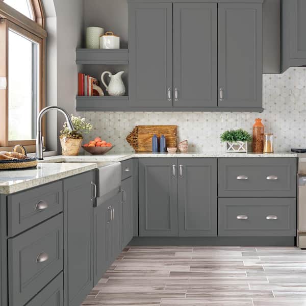 1 gal. #N520-5 Iron Mountain Satin Enamel Interior/Exterior Cabinet, Door & Trim Paint