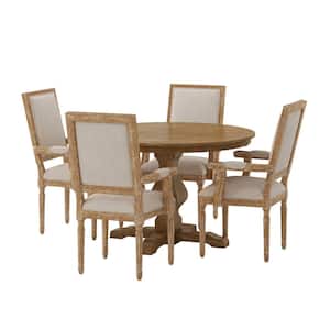 Bryan 5-Piece natural and Beige Dining Set