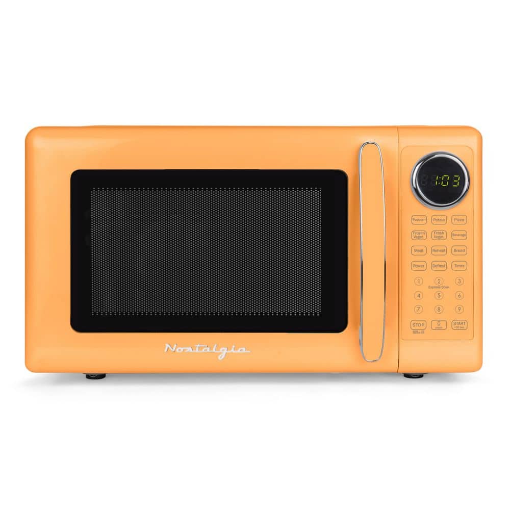 Retro 0.7 cu. ft. Electric 1000-Watts Microwave Oven in Orange price history on PriceWatchPro