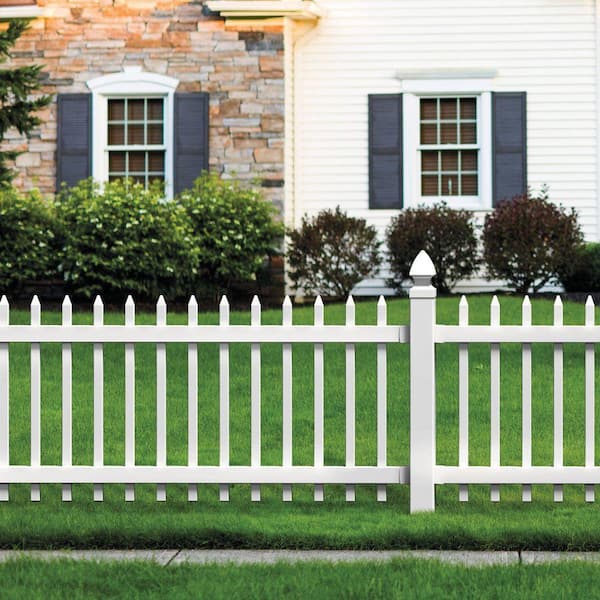 4 in. x 4 in. x 6 ft. White Vinyl Square Fence Post