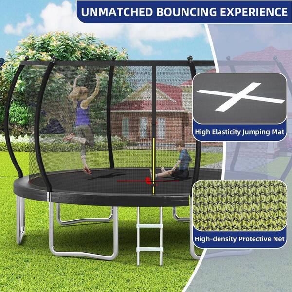 ToolCat 14 ft. Pumpkin Trampoline-6 Legs for Extra Stability, UV
