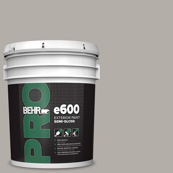 BEHR PRO 5 gal. #T17-09 Laid Back Gray Semi-Gloss Exterior Paint
