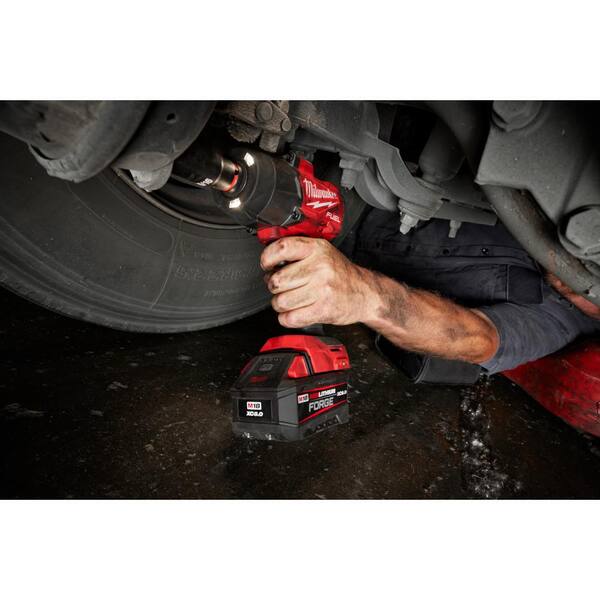 Milwaukee - M18 FUEL 18V Lith-Ion Brushless Cordless 1/2 in. Impact Wrench w/ 1/2 in. Mid Torque Impact Wrench & (2) 6.0 Ah Battery