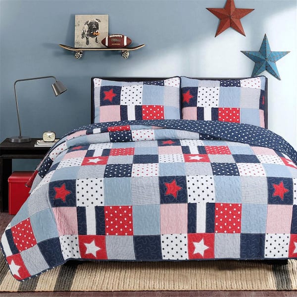 Boston Red Sox Heathered Stripe 3-Piece Full/Queen Bed Set