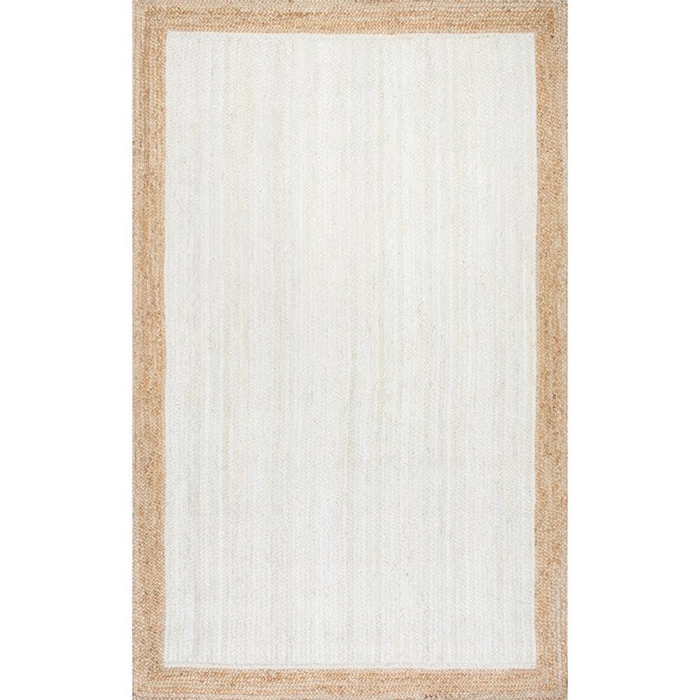 Elanora Farmhouse Bordered Jute White Doormat 3 ft. x 5 ft. Area Rug price history on PriceWatchPro