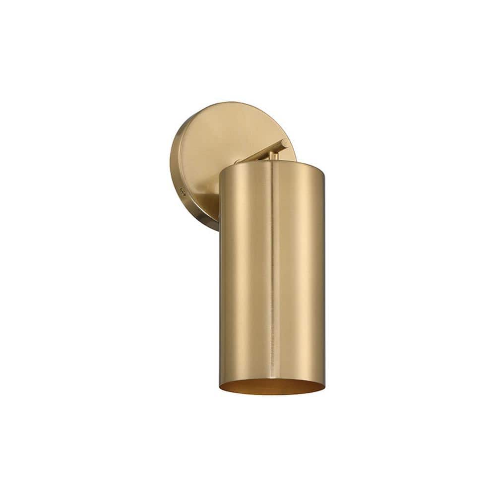 Noble Brass Dimmable Metal Cylinder Wall Sconce