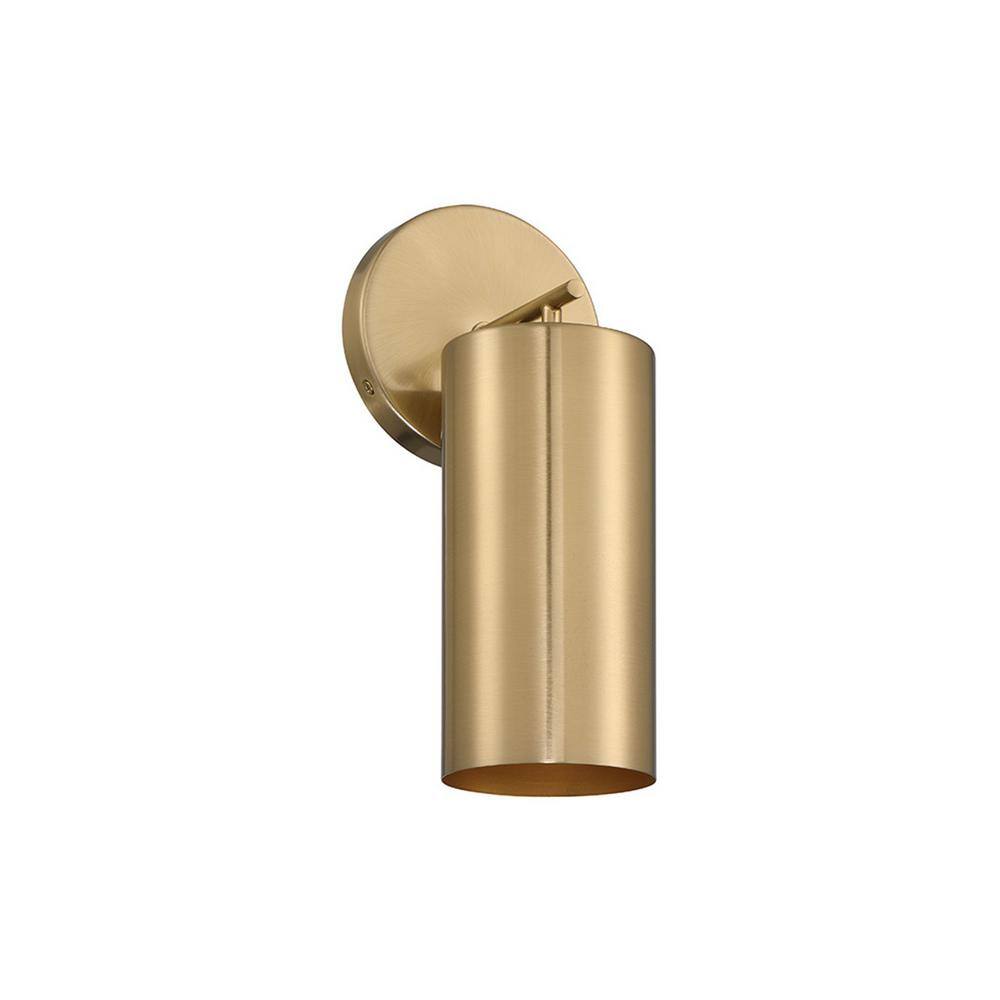 Noble Brass Dimmable Metal Cylinder Wall Sconce