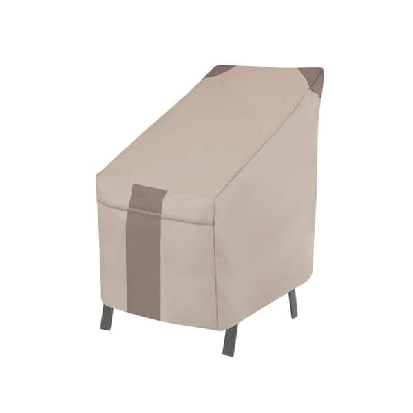 MODERN LEISURE Monterey Water Resistant Outdoor High Back Patio Chair Cover, 25.5 in. L x 35.5 in. W x 34 in. H, Beige