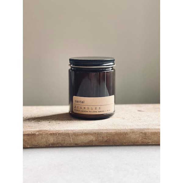Z CANDLES Fresh Linen, Amber Jar Candle 8 oz. amber8freshline