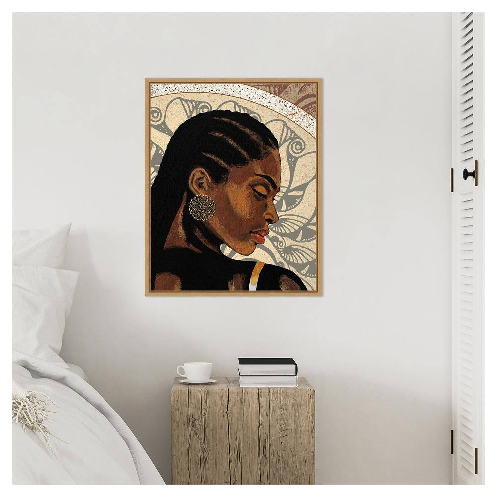 Expressions II by Alonzo Saunders Brown Floater Frame Canvas Art